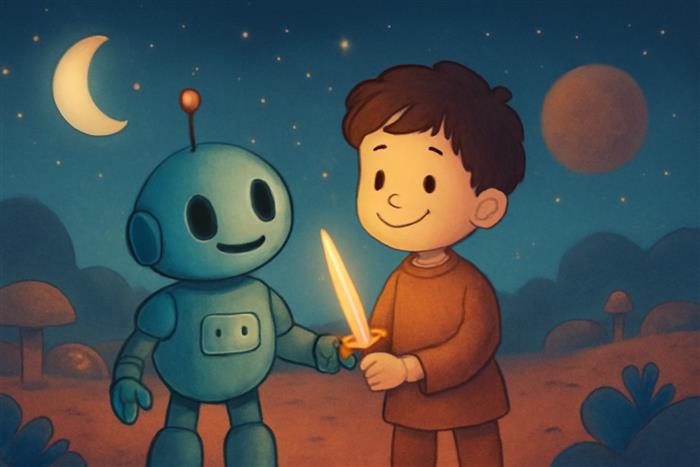 Francesco e il Robot danzante sul pianeta dei fiori luminosi