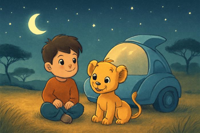 Il risveglio della savana con Gioele e Simba