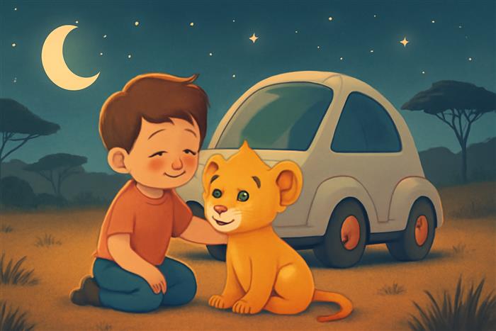 Gioele e il viaggio nella savana con Simba