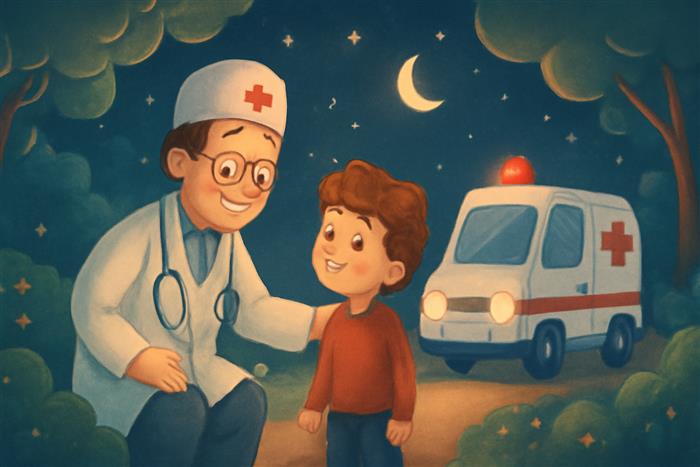 Gioele e l'ambulanza nel bosco fatato