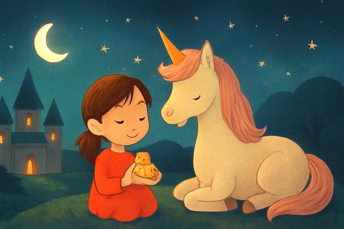 Giorgia e l'unicorno: la pizza delle stelle