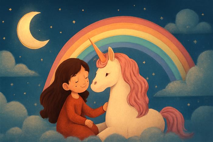 Lilith e l'Arcobaleno Segreto nel Cielo di Nuvole